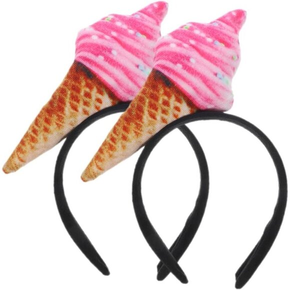Spa Headband 2PCS Ice Cream Cone Food Costume Accessory for Parties main image 9